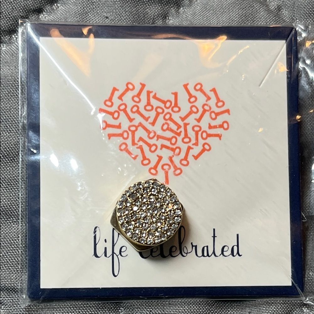 NWT Stella & Dot KEEP Collective Gold Disc Pave